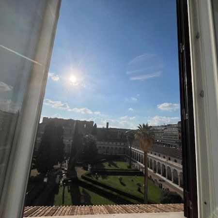 Camera X2 Con Magnifica Vista Sul Chiostro Di Michelangelo E Le Terme Di Diocleziano Ρώμη Εξωτερικό φωτογραφία